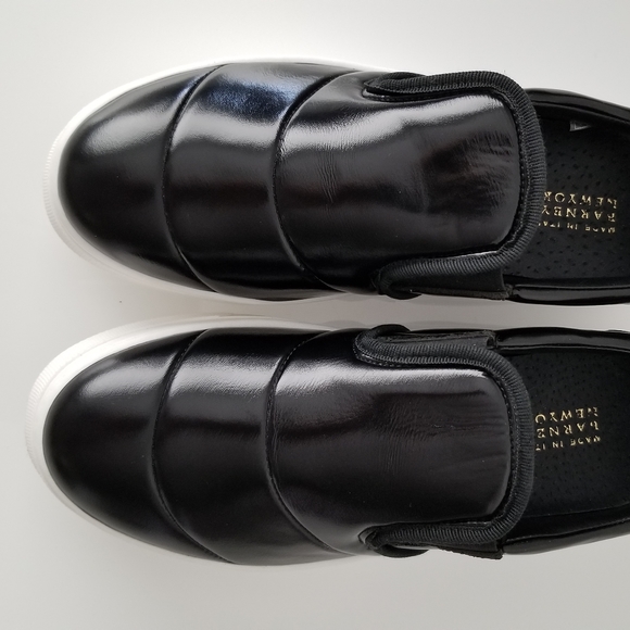 NWT Barney's NYC Black Patent Platform Slip-On Sz10 - Picture 7 of 8